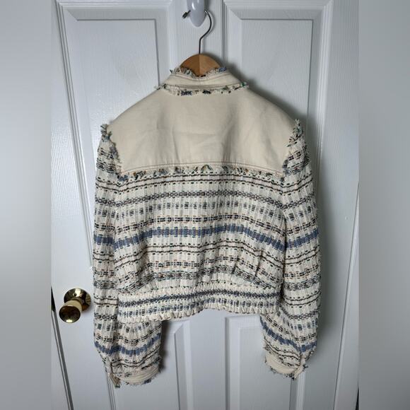 Veronica Beard Darren Tweed Jacket Ecru Multi 14 - Picture 4 of 10